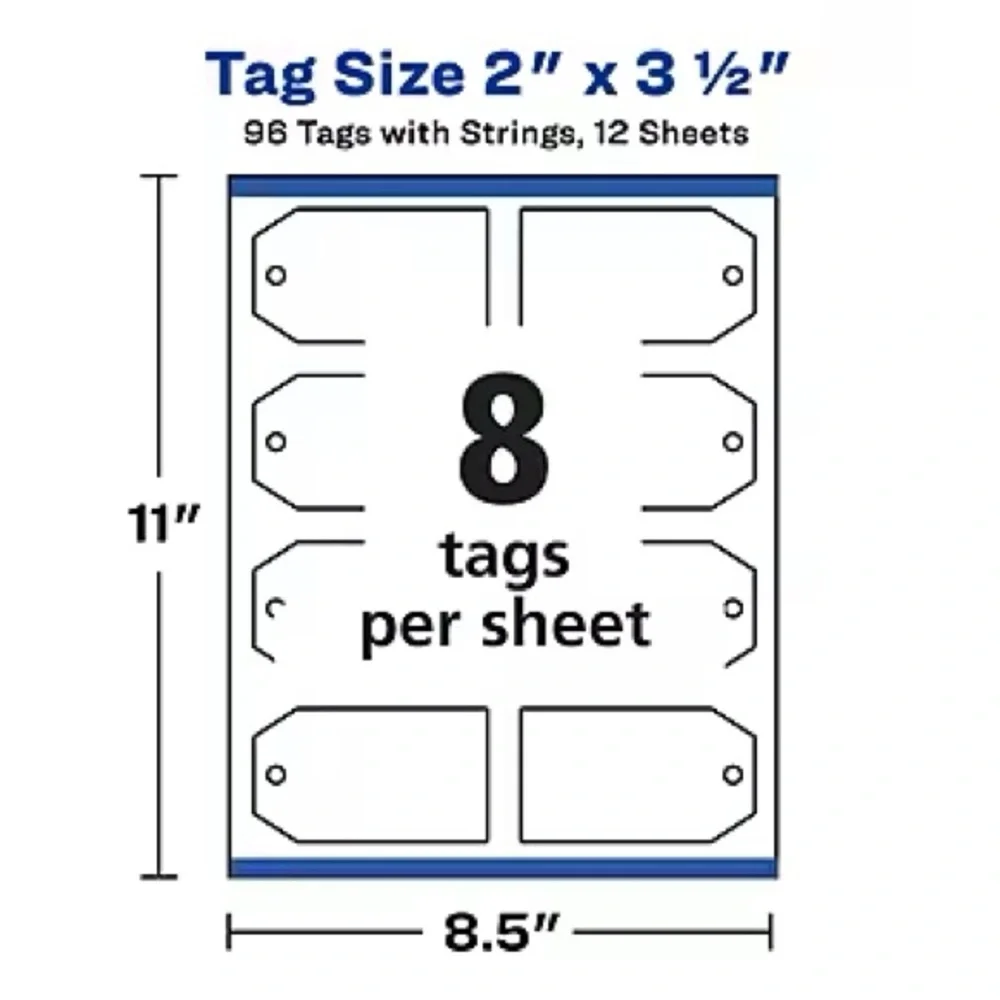 Avery Blank Price, Gift & Merchandise Printable Tag, 2
